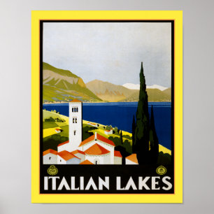 1930 Italienska reseaffischer i Sjöar Poster