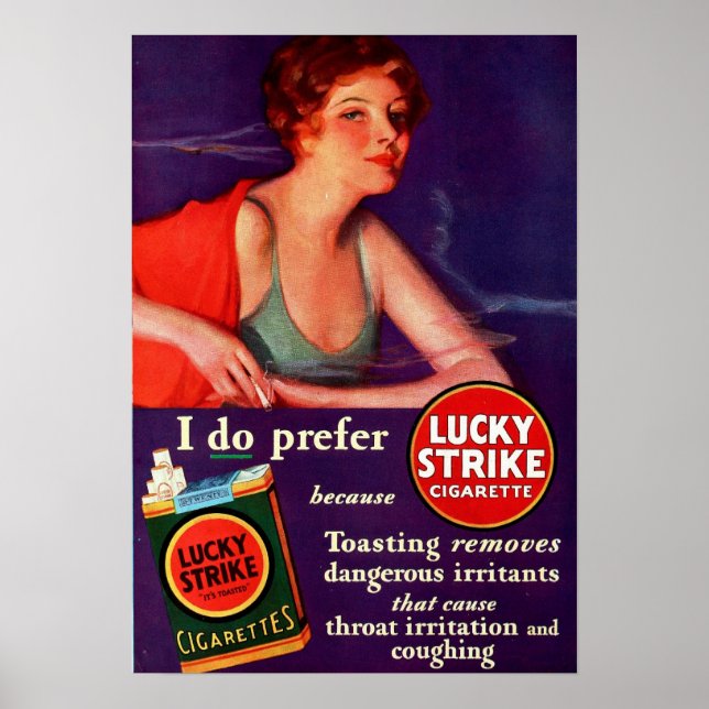 1930 Lucky Strejka Poster (Framsidan)