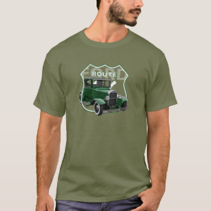 1930 Modell A. Grönt Classic Hotrod Route66 T-Shi T Shirt