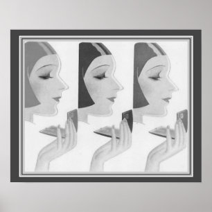 1930:s Art Deco Compact och 16 x 20-Poster Poster