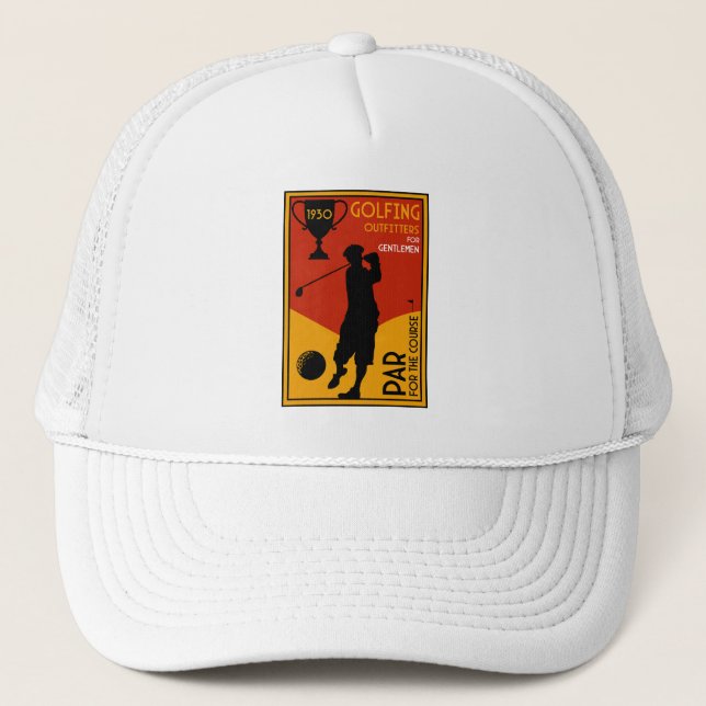 1930:s klassiska Golf Art-utskrift Keps (Framsida)