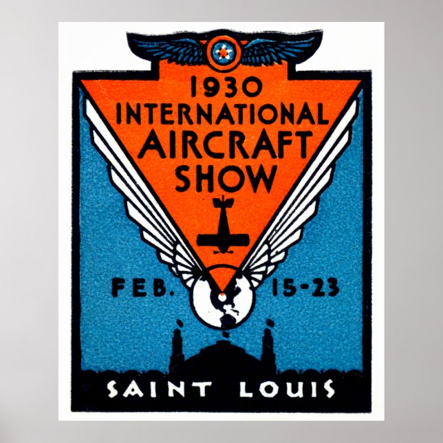 1930 St. Louis Luft Show Poster (Framsidan)