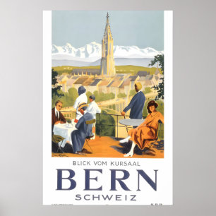 1930-tal Berne Schweiz Vintage Stil Schweiz Resa Poster