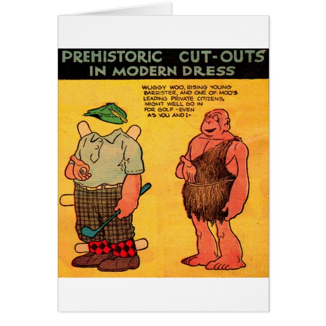 1930-tal serie grottman papper docka Wuggy Woo Hälsningskort (Framsidan)
