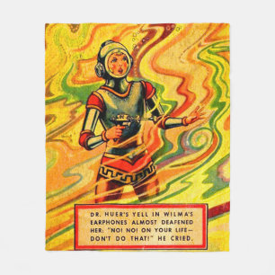 1930-talet Buck Rogers tecknad Wilma Deering Fleecefilt