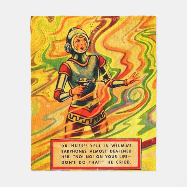 1930-talet Buck Rogers tecknad Wilma Deering Fleecefilt (Framsidan)