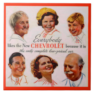 1930-talet gillar alla Chevrolet Kakelplatta