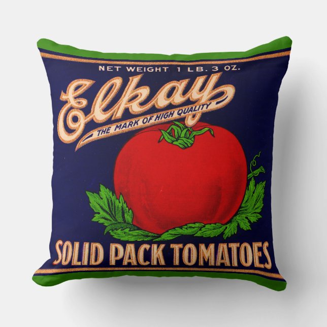 1930-talet kan Elkay Solid Pack Tomates märka utsk Kudde (Framsida)