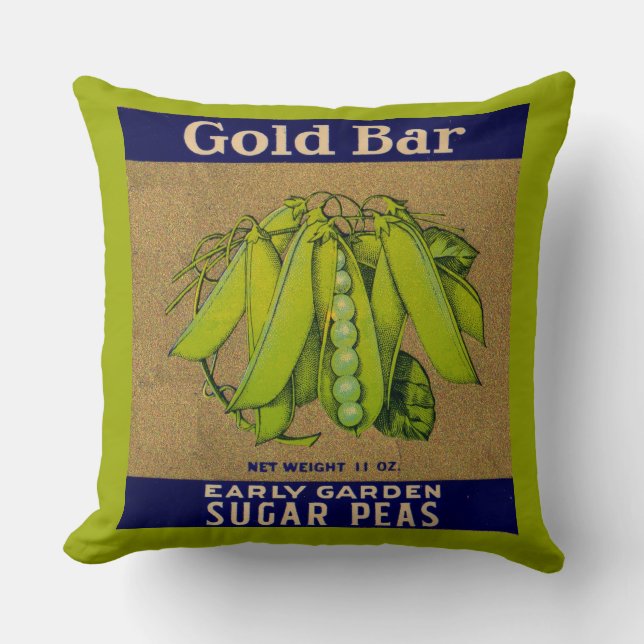 1930-talet kan sockerärter i Guld Pub märkas Kudde (Framsida)