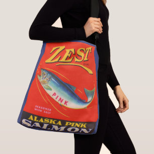 1930-talet kan Zest rosa-lax märkas Axelväska