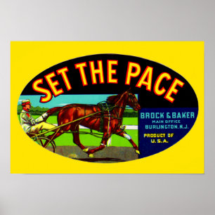 1930-talet Sätt etiketten Pace vegetabiliskt låda Poster