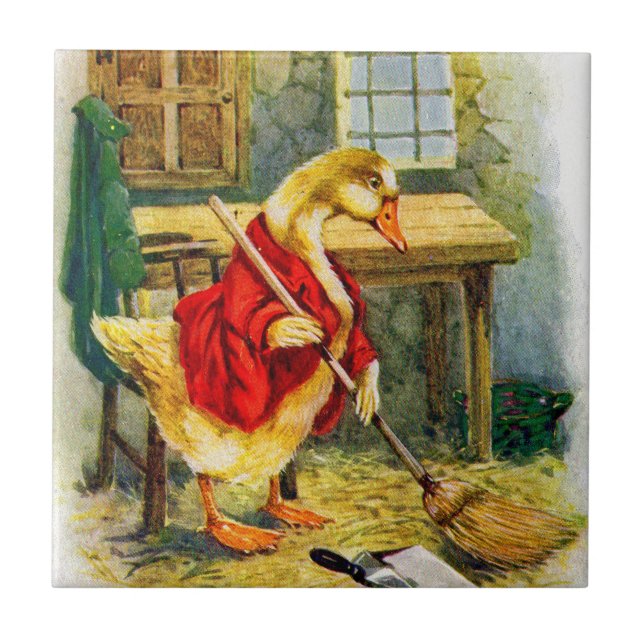 1930-talet svepte anka golv kakelplatta (Framsidan)