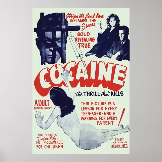1930-talets anti-drogposter - Kicken som Poster (Framsidan)