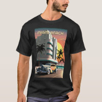 1930-talets Art Deco Miami Beach Ocean Drive Sunse