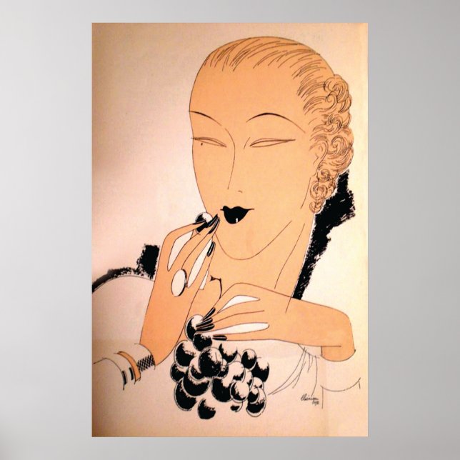 1930-talets Art Deco Mode Era Poster (Framsidan)