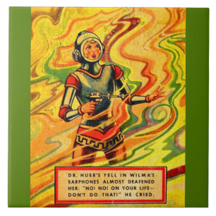 1930-talets Buck Rogers tecknad Wilma Deering Kakelplatta