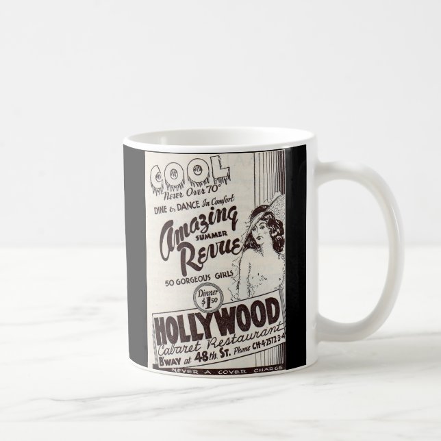 1930-talets Hollywood Cabaret Restaurant och Kaffemugg (Höger)