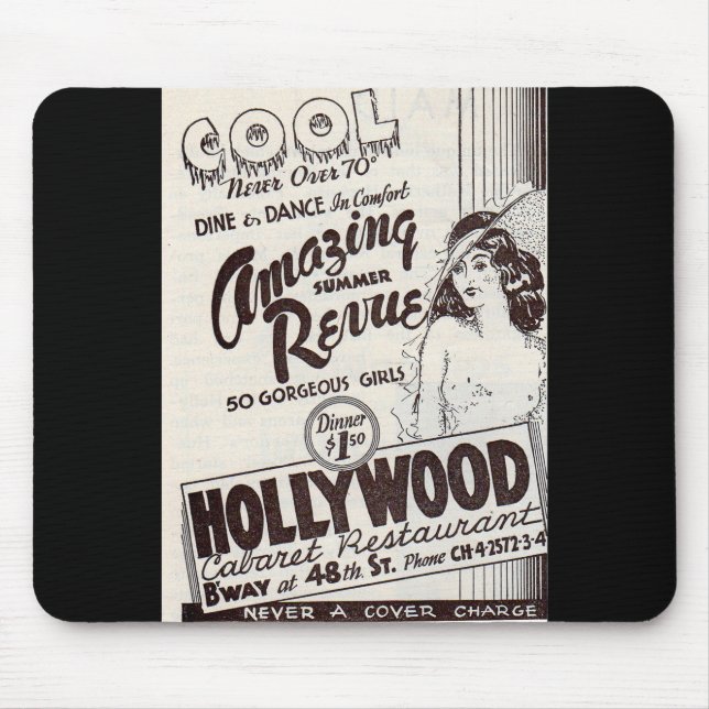 1930-talets Hollywood Cabaret Restaurant och Musmatta (Framsidan)