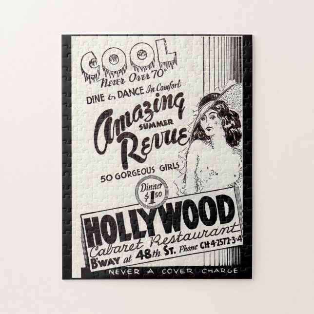 1930-talets Hollywood Cabaret Restaurant och Pussel (Vertikal)