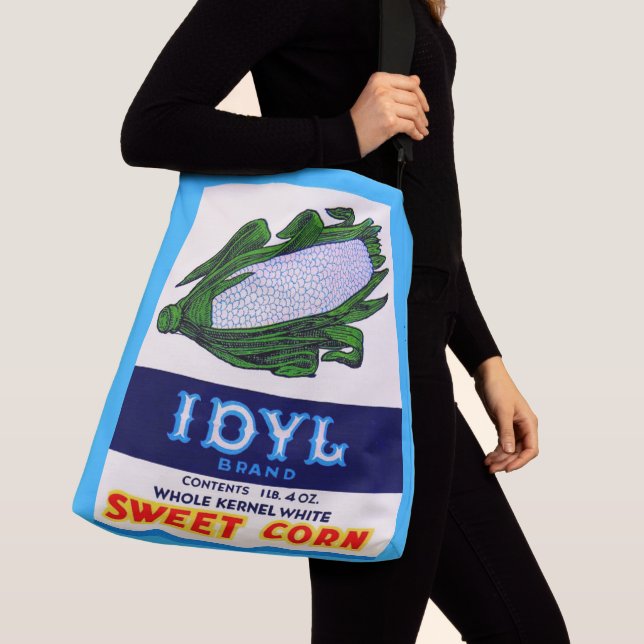 1930-talets Idyl Sweet Maj-etikett Axelväska (Närbild)