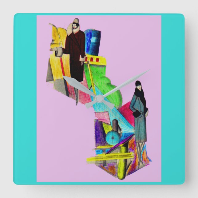 1930-talets konsthantkvinnor skriver ut fyrkantig klocka (Framsida)