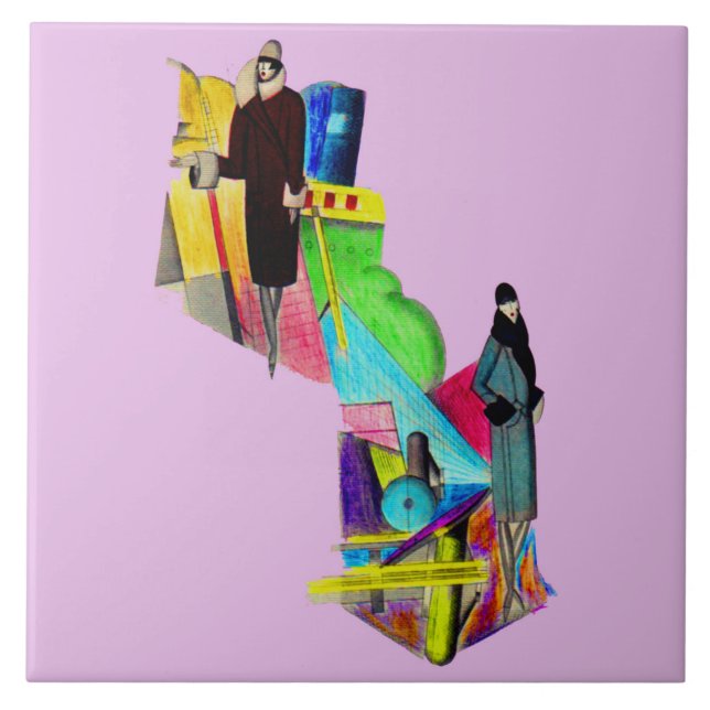 1930-talets konsthantkvinnor skriver ut kakelplatta (Framsidan)