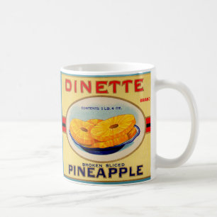 1930-talets märke för ananas kaffemugg