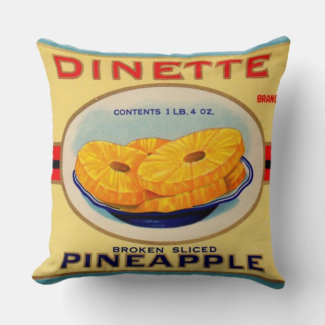 1930-talets märke för ananas kudde (Framsida)