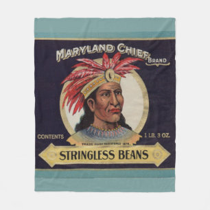 1930-talets märke till Maryland Chief Stringless B Fleecefilt