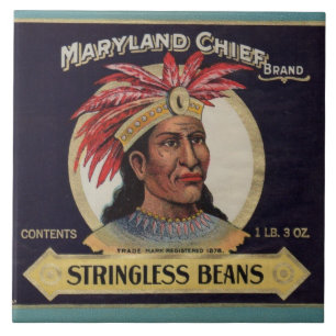 1930-talets märke till Maryland Chief Stringless Kakelplatta