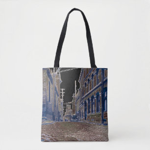 1930-talets Photo Cobblestone Street Quebec Canada Tygkasse
