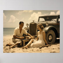 1930-talets reflexfik på stranden av en vägledare