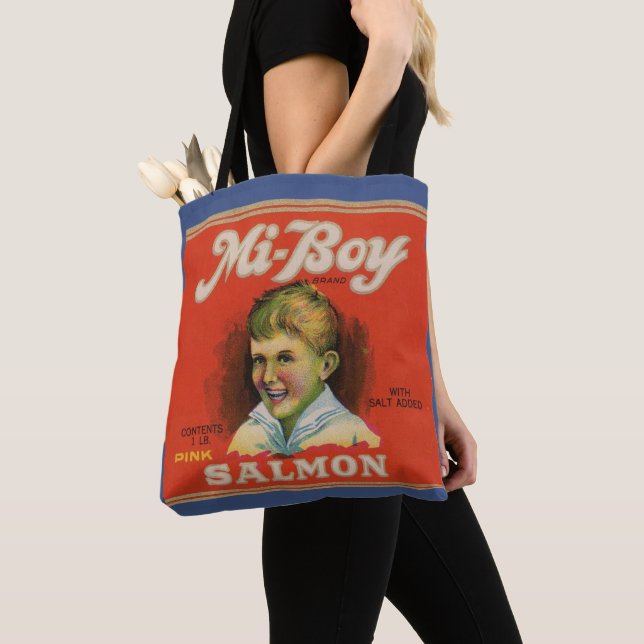 1930-talets rosa lax från Mi-Boy kan märkas Tygkasse (Närbild)