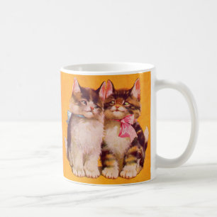 1930-talets söta luddiga kattungar kaffemugg