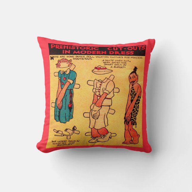 1930-talets tecknad strimma papper doll Princess W Kudde (Framsida)