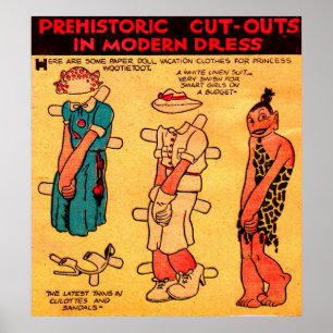 1930-talets tecknad strimma papper doll Princess W Poster