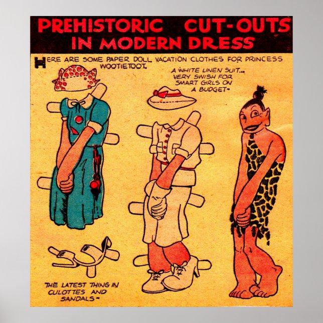 1930-talets tecknad strimma papper doll Princess W Poster (Framsidan)