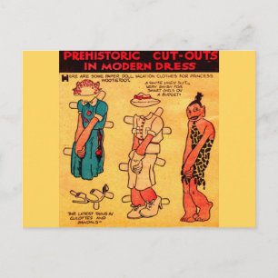 1930-talets tecknad strimma papper doll Princess W Vykort