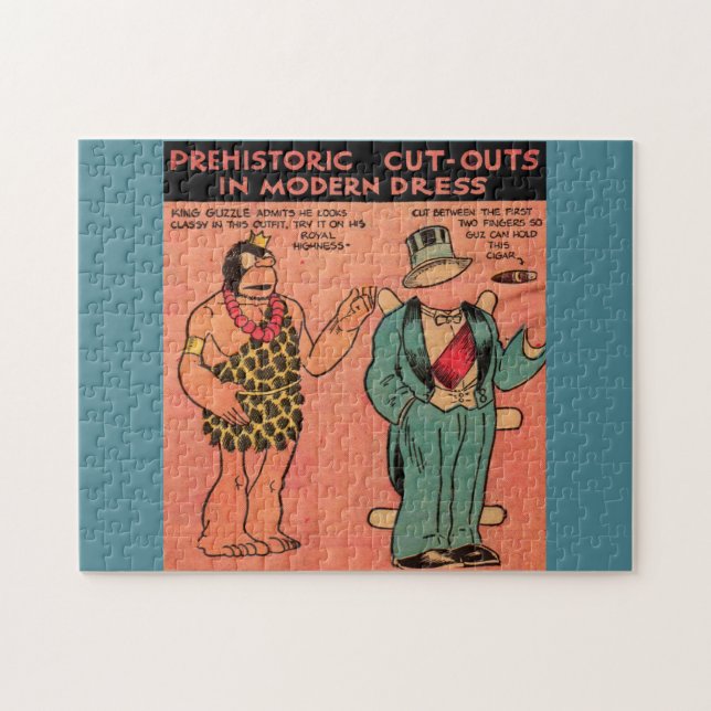 1930-talets tecknader grottman papper docka Kung G Pussel (Horisontell)
