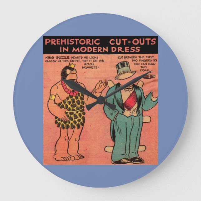 1930-talets tecknader grottman papper docka Kung G Stor Klocka (Framsida)