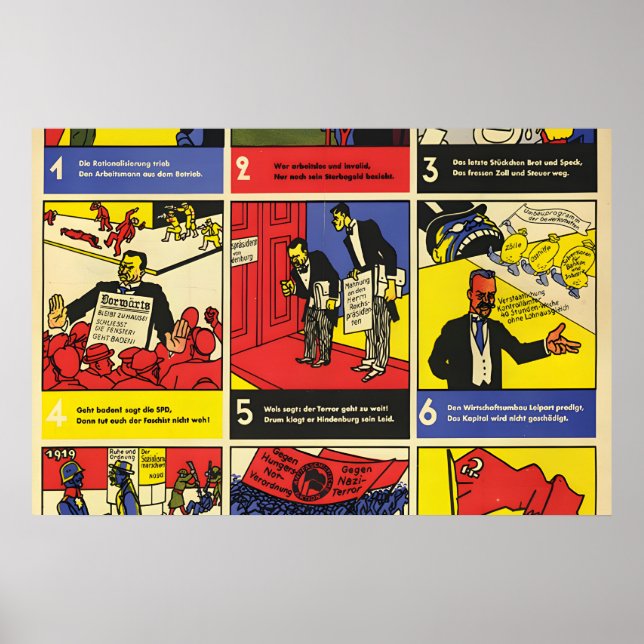 1930-talets tyska KPD-valposter mot fascism Poster (Framsidan)
