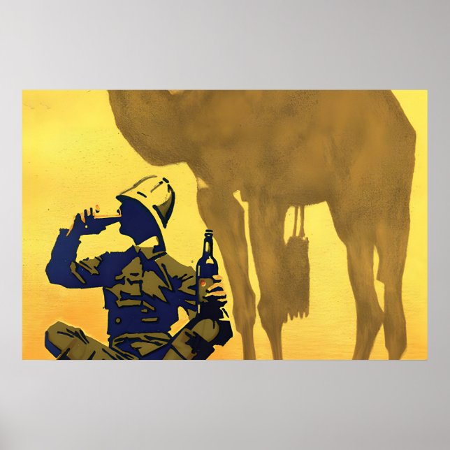 1930-talets tyska öladvertisingaffisch Hackerbräu Poster (Framsidan)