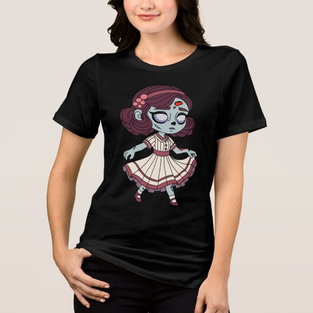 1930-tals Zombie Flicka T Shirt (Framsida)