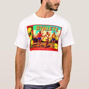 1930-talsetikett för frukt i Idrottsman låda T Shirt