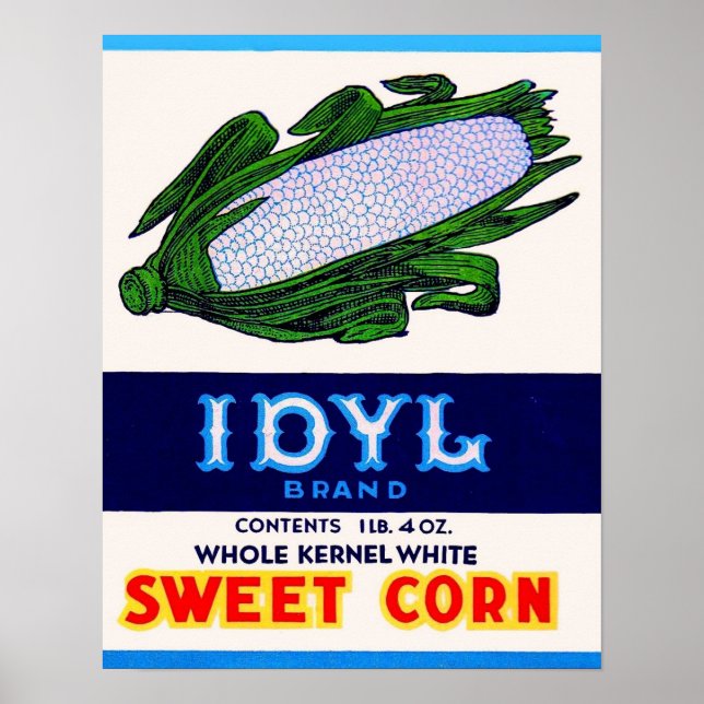 1930-talsetikett Idyl Sweet Maj Poster (Framsidan)