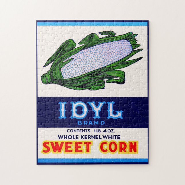 1930-talsetikett Idyl Sweet Maj Pussel (Vertikal)