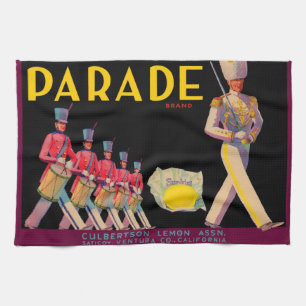 1930-talsetikett Parad citon låda Kökshandduk