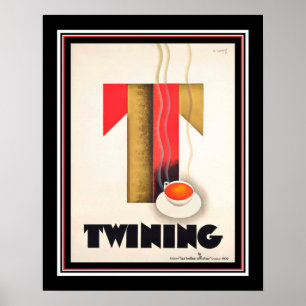 1930 Twining Tea Ad av Charles Loupot Poster