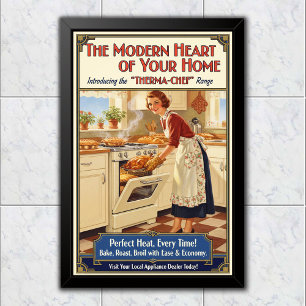 1930 Vintage Therma-Chef spisar Reklam Poster