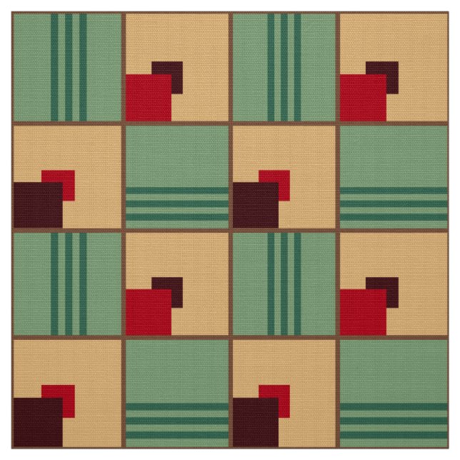 1930s Art Deco Design Fabric Tyg (Provkarta)